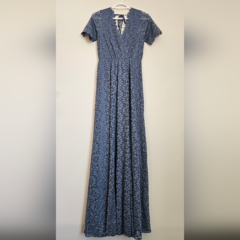 Baltic Born Blue Lace Maxi Dress